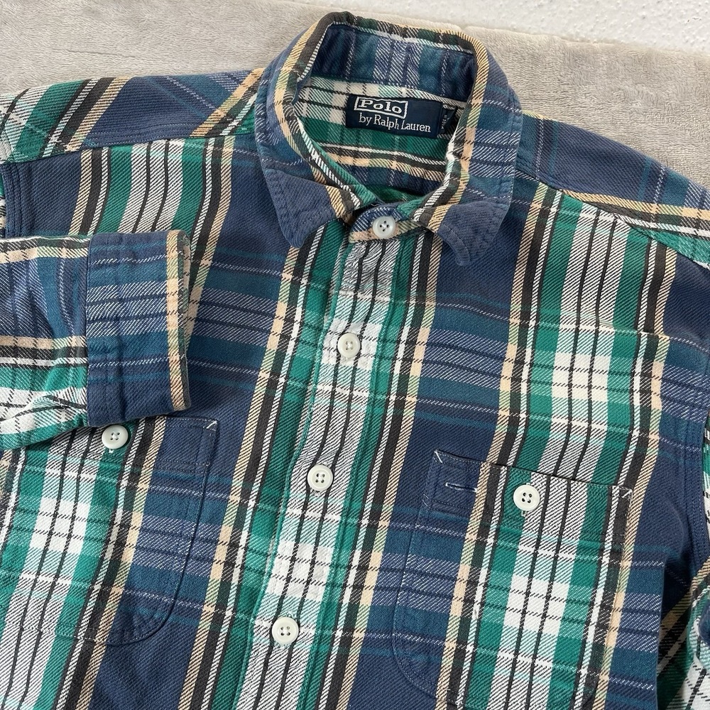 POLO Ralph Lauren Shirt Heavyweight Plaid Flannel M Multicolor